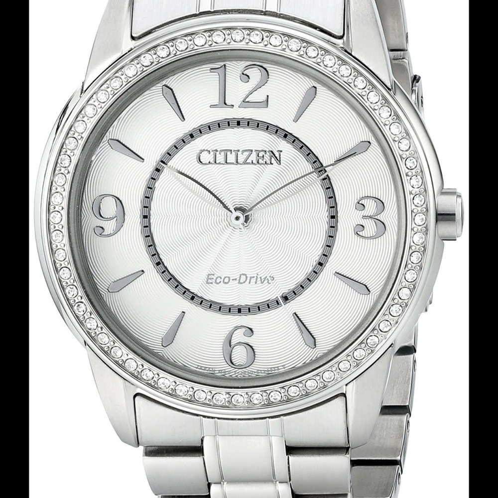 Citizen Silver Crystal-Accented Watch